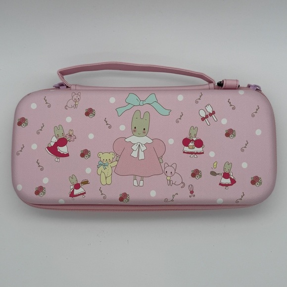 hypercase Other - HYPERCASE Pink Case for Nintendo Switch with Shoulder Strap Cartoon Bunny
